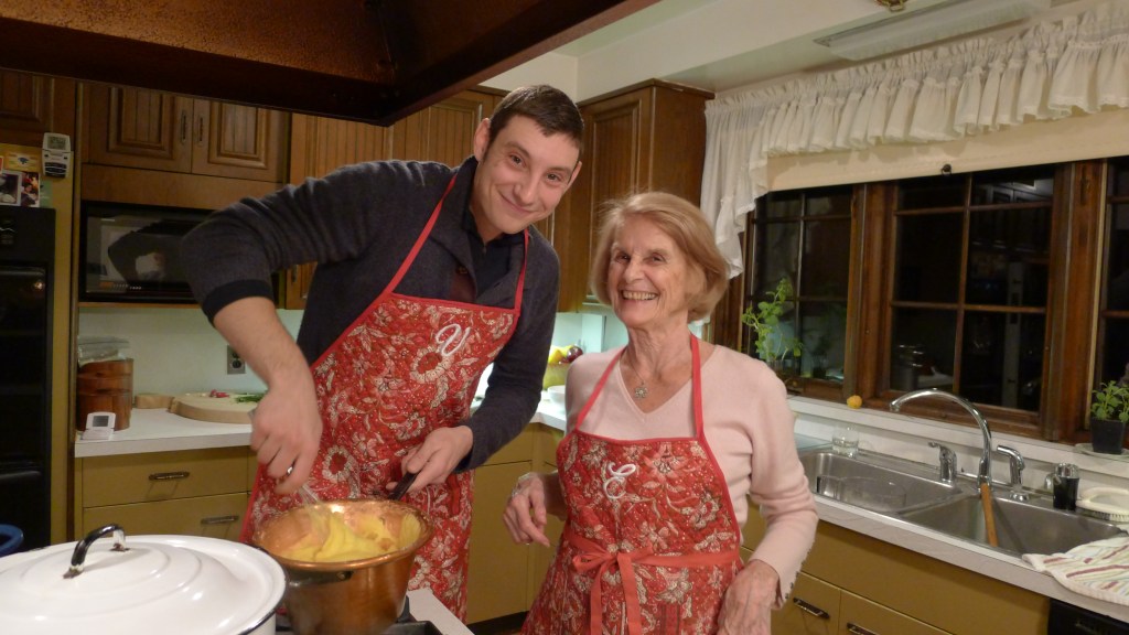 Will Pentecost and Eugenia Bertolotti making polenta