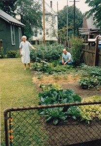 Angelina & son Neno in garden